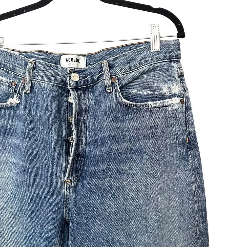 AGOLDE‎ Riley High Rise Straight Denim Frequency Sz 30